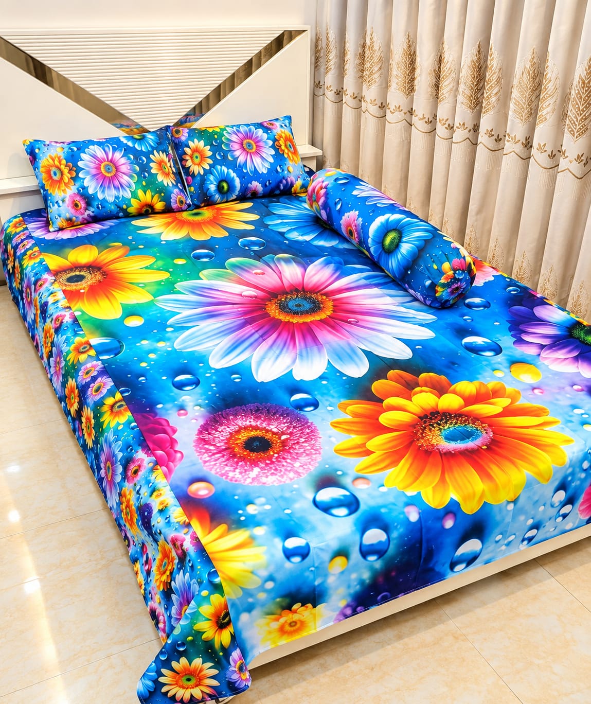 7/8 fit Waterproof 3d print bedsheet=B154